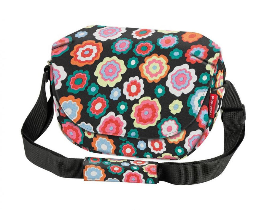 KLICKfix Funbag Happy Flowers Lenkertasche 4L - 19x8x25 cm für Fahrrad - Fahrradträger