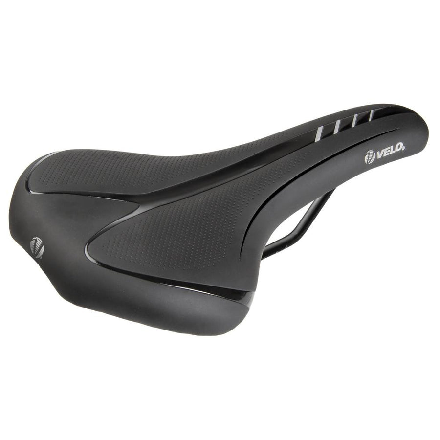 Velo Fit Athlete BC XL Sattel 275x163mm schwarz - ultraleicht, ARC-TECH gefedert, O-Zone Cut, CrMo-Gestell
