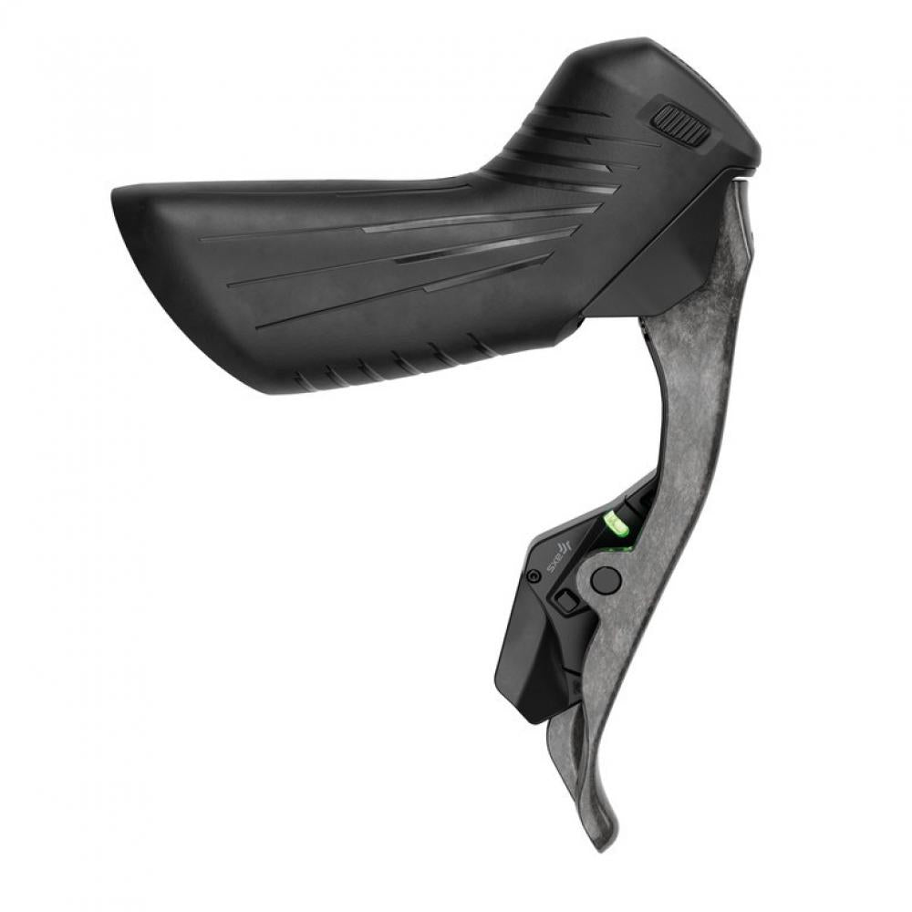 SRAM Force AXS Schalt-/Bremseinheit E1 vorne, schwarz/grauer elektronischer Brems- und Schalthebel für Rennräder.