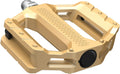 SHIMANO Pedal PD-EF202 Gold Flat - robuste Plattformpedale für sicheren Grip im Alltag