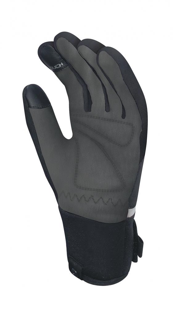 CHIBA Phantom - Radhandschuhe L schwarz/schwarz, Softshell, winddicht, Touchfinger