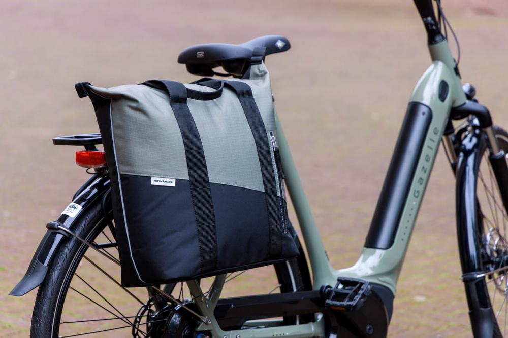 New Looxs Radtasche Oslo Kota Black/Green 18L Black - vielseitiger Fahrrad-Shopper