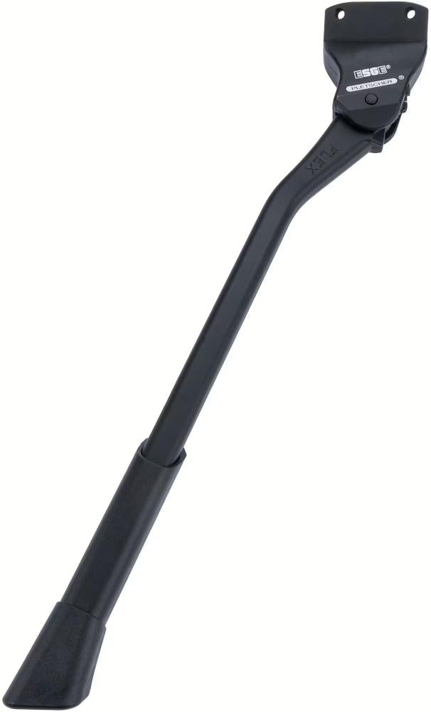 Pletscher Hinterbauständer Comp Flex Light 20-29 Zoll - verstellbarer Aluminium-Ständer, 40 mm, pulverbeschichtet, mit glasfaserverstärktem Kunststofffuß, bis 50 kg belastbar, schwarz