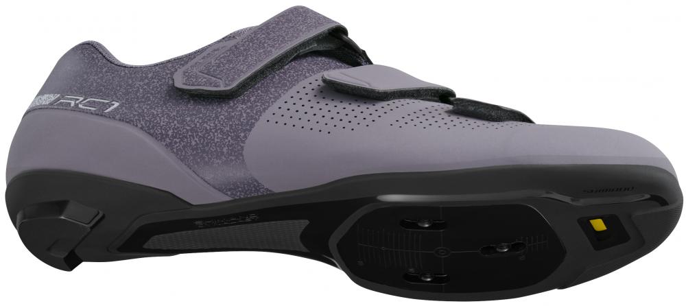 SHIMANO Fahrradschuhe RC102W Damen Road SPD-SL Größe 42 Lila - Einstiegs-Rennradschuhe mit Klettverschluss