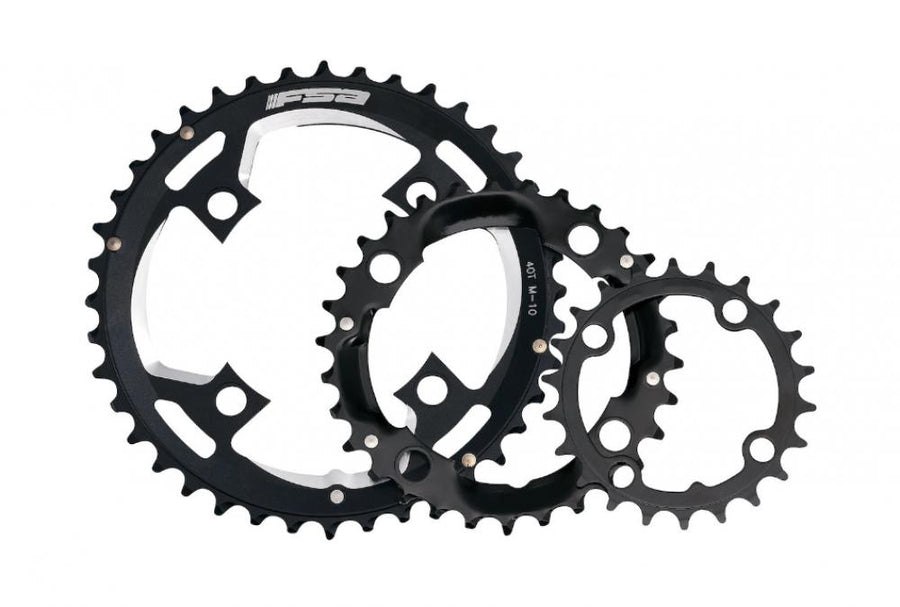 FSA Kettenblatt MTB D-10 64 mm x 24 Zähne 4-Arm Schwarz - kompatibel mit Shimano & SRAM