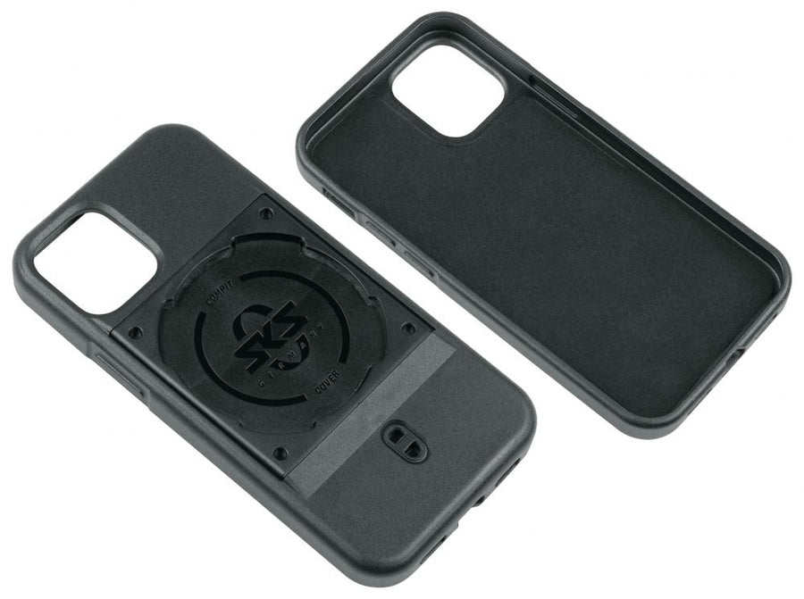 SKS COMPIT Cover für iPhone 12 Mini  stoßdämpfende 2-Komponenten-Hülle mit Oversize-Bajonettaufnahme für sichere Fahrradhalterung