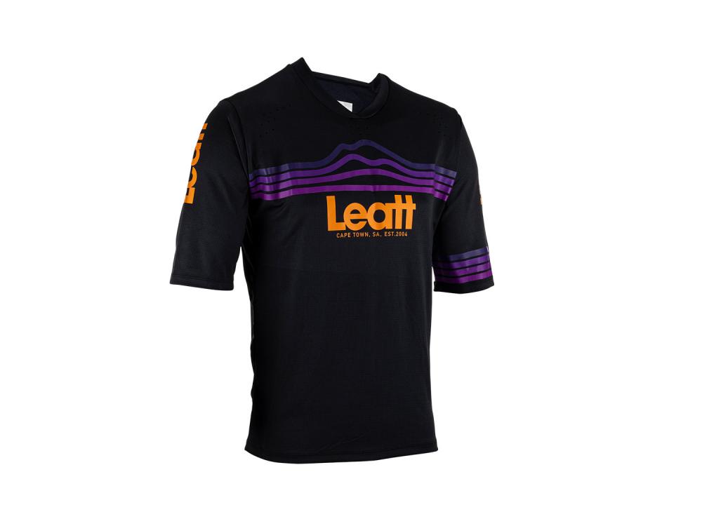 Leatt Enduro 3.0 MTB Trikot 3/4-Ärmel XL Cool-Touch - Schwarz für Trail-Fahrer