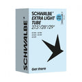 Leichter Schwalbe Fahrradschlauch SCV19 Extra Light für 27.5, 28, 29 Zoll Reifen mit 40mm Ventil.