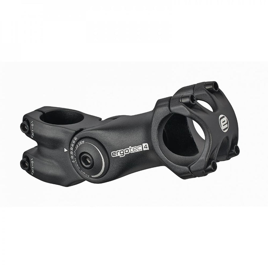 Ergotec Octopus 2 Ahead-Vorbau, 105mm, 31,8mm, winkelverstellbar 0-60°, schwarz sandgestrahlt, Safety Level 4.