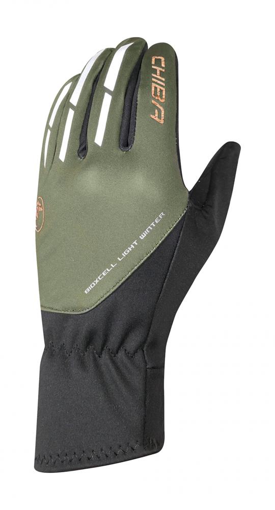 CHIBA BioXCell Light Winter - Radhandschuhe olive, S, winddicht & gepolstert