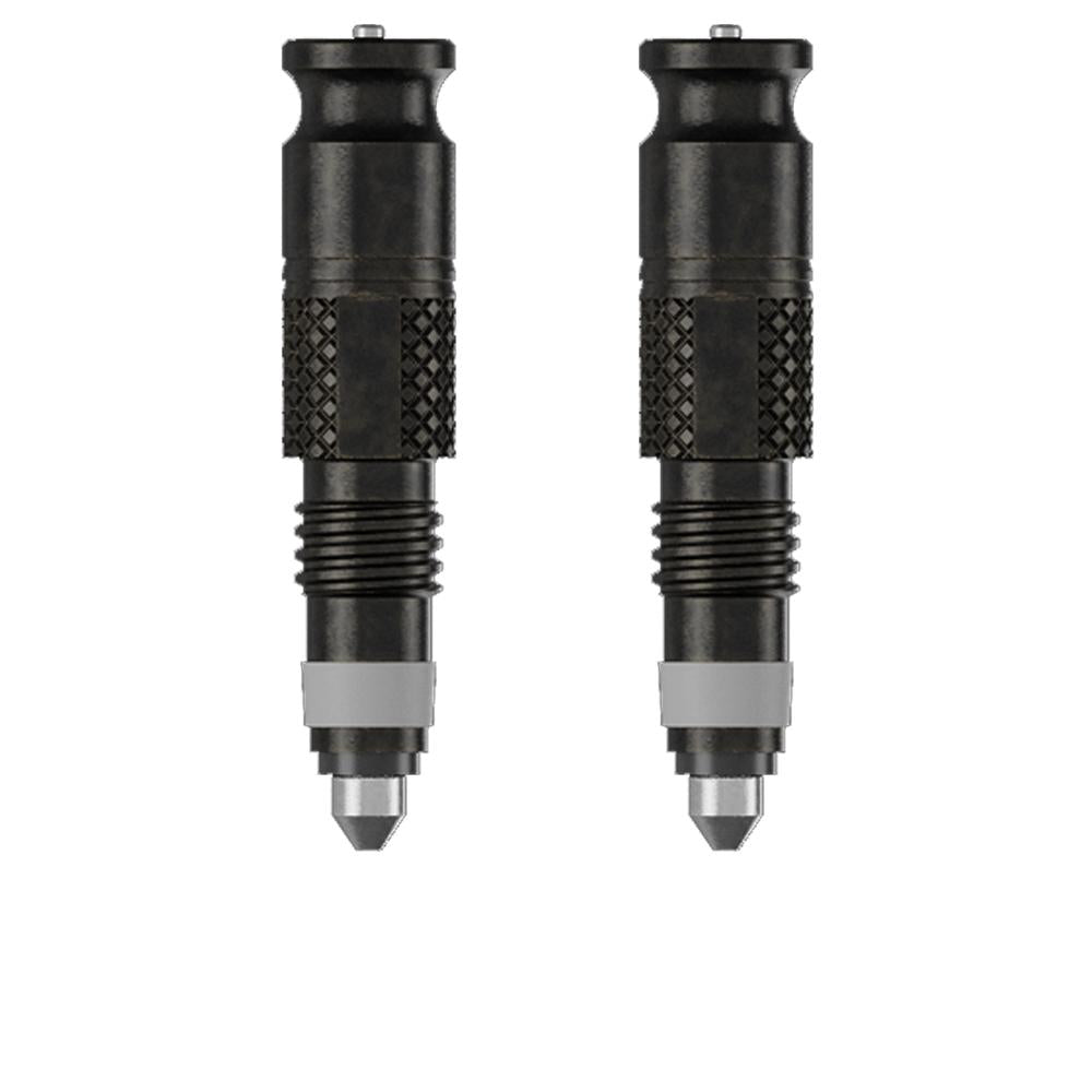 Schwalbe CLIK VALVE SV-SCV Conversion Kit: Zwei schwarze Ventil-Umbau-Einsätze für einfaches Aufpumpen.