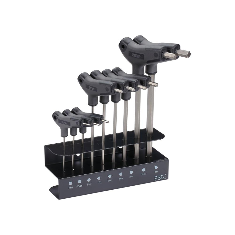 Innensechskantschlüssel Hex-t Set 2/2.5/3/4/5/6/8/10/t25 Schwarz - Präzises T-griff Werkzeug