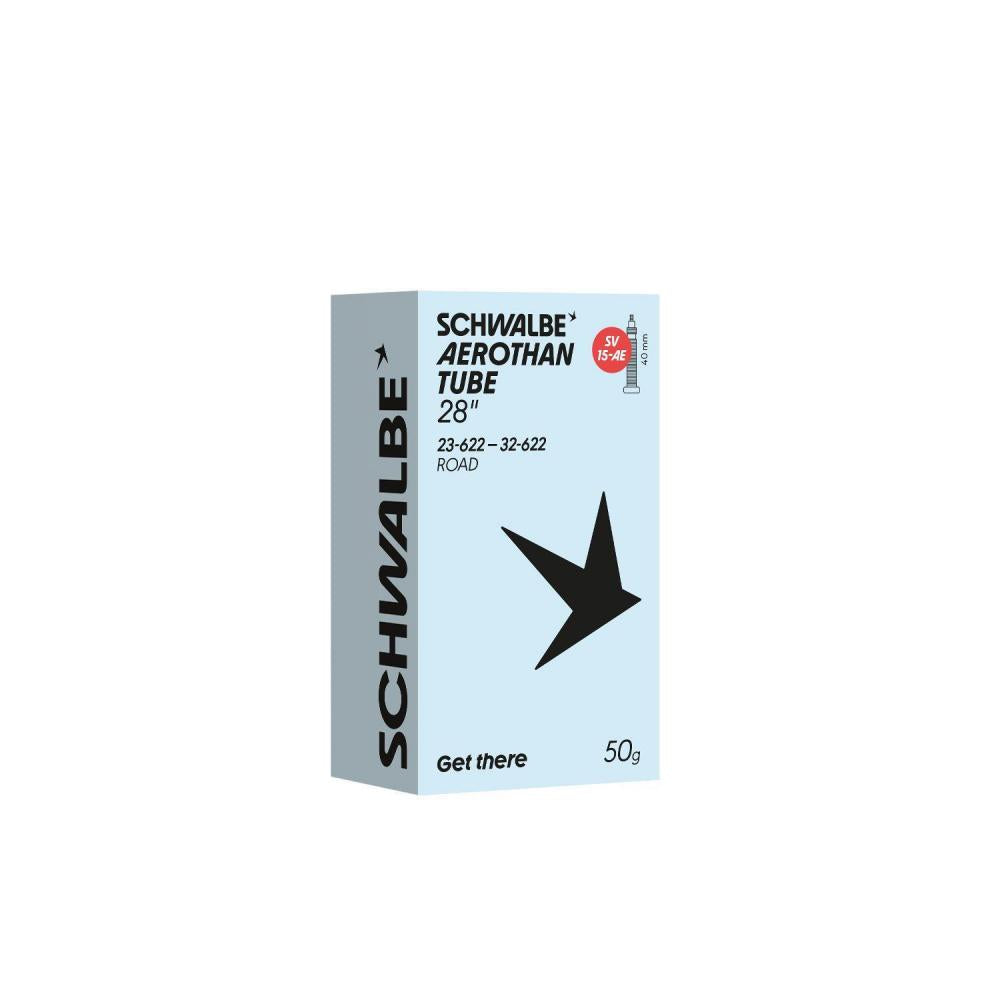 Schwalbe Aerothan SV15 AE Fahrradschlauch 23/32-622 - Ultraleicht 52g, hochwertiger TPU-Schlauch