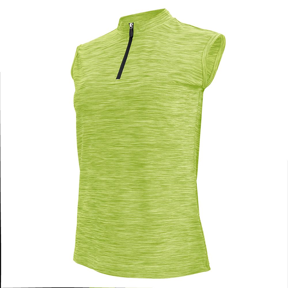 CHIBA Lady Melange Shirt Sleeveless - ärmelloses Damen-Radtrikot apfelgrün 4XL