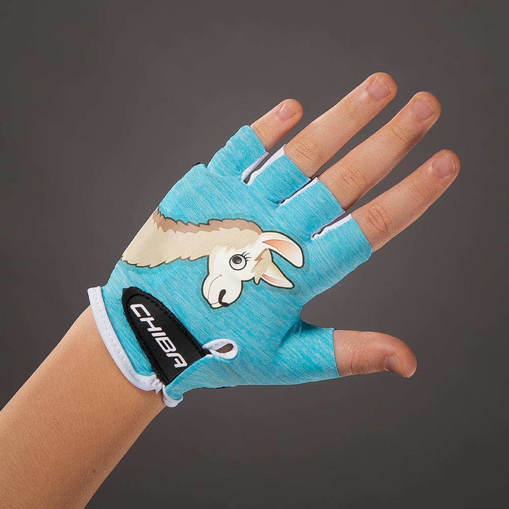 CHIBA Cool Kids - Kinder Fahrradhandschuhe L türkis, Griptec-Innenhand, waschbar