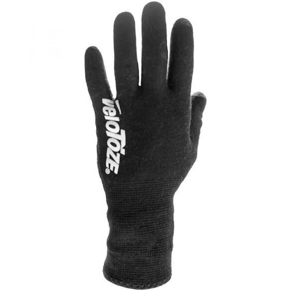 VeloToze Handschuhe Knitted wasserdicht S Schwarz - warmer, wasserdichter Radhandschuh