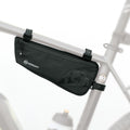 SKS Explorer Edge Rahmentasche schwarz am Fahrrad montiert, robuste 1,0L Bikepacking-Tasche für Gravel-Bikes und MTB.