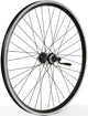 CONTEC Vorderrad "Airline 1 + Shimano HB-QC300"nFelge: RODI Hochschulter "Airline 1", 24", 19-507, Höhe: 25 mm, 36 Loch, AV/DV Ventil, mit silberner Bremsflanke, keine Ösen, schwarz (0.349.445/7)nNabe: SHIMANO Vorderradnabe "HB-QC300", 36 Loch, Hohlachse