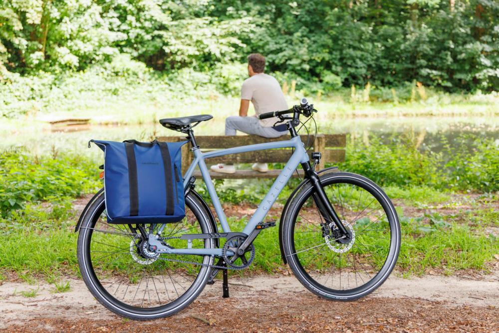 New Looxs Odense Kota Dark Blue 18L Blue - praktische Gepäckträger-Einkaufstasche