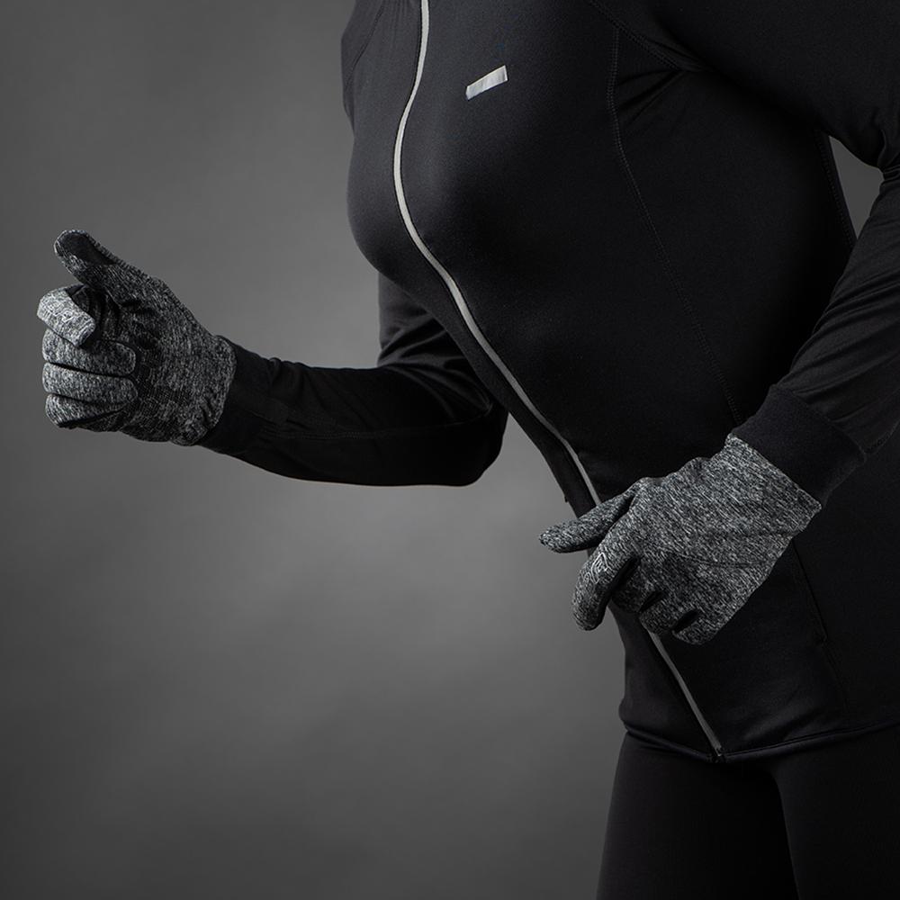 CHIBA Allround Light - Radhandschuhe hellgrau XL, Polartec-Fleece, Touchfunktion