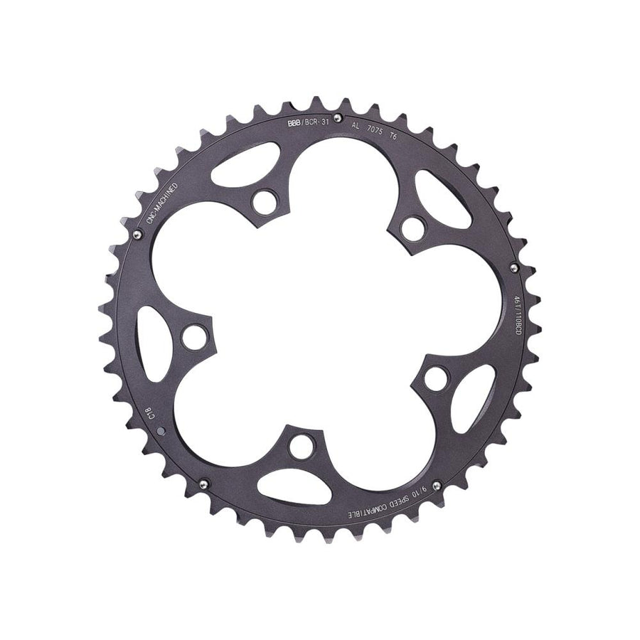 BBB Cycling BBB Kettenblatt CompactGear 46T/110mm anthrazit 46T/110mm anthrazit - effiziente Übersetzung für Rennräder