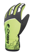 CHIBA 2nd Skin - wasserdichte Softshell-Radhandschuhe neongelb, Touchfinger, Größe M