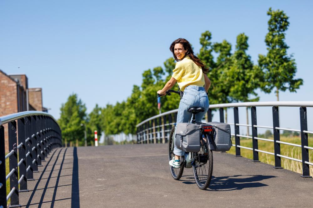 New Looxs Doppelpacktasche Mondi Joy Double Nima 2x18L Grey - stilvolle Fahrrad-Gepäckträgertasche