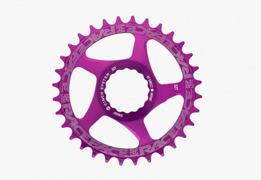 Race Face Cinch Direct Mount Kettenblatt, 52mm, 36 Z., lila - präziser Antrieb für moderne MTB-Setups
