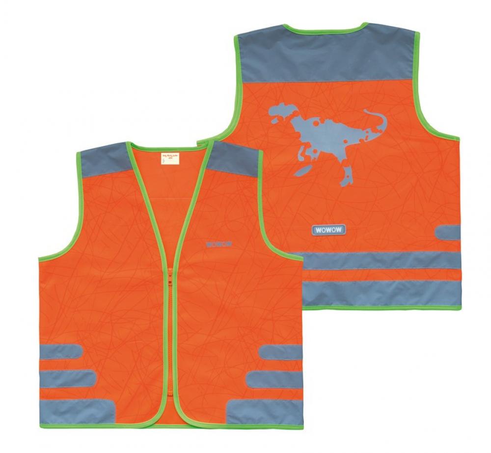 Wowow Sicherheitsweste Nutty Jacket für Kinder orange m Refl Streifen