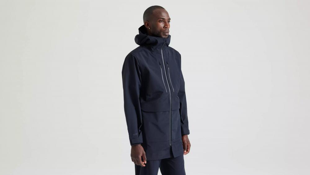 3L HOODED SHELL PARKA BLK XL - Wasserdichte Herren Parka Jacke mit Kapuze