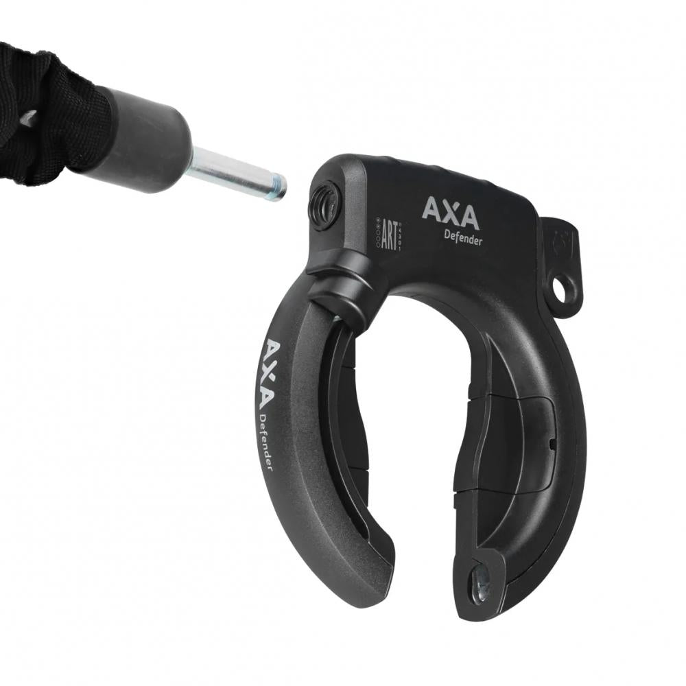 Axa Rahmenschloss Set Defender/ RLC 140 Einsteckkette+ Outdoor Tasche auf Karte
