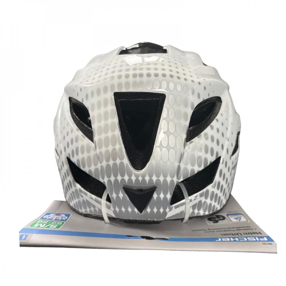 Retoure: FISCHER Urban Fahrradhelm S/M 5259 cm Weiß/Schwarz mit Visor & LED-Beleuchtung
