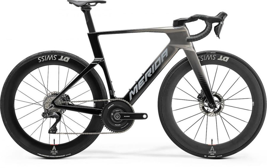 MERIDA REACTO ONE Aero-Rennrad Carbon Dura-Ace Di2 XXS Slate Grey Black