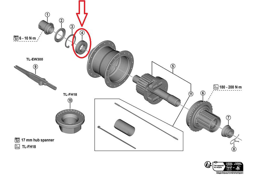 SHIMANO gedichtetes Patronenlager, f.FH-U6060, general - 6060, 15x28, 7mm