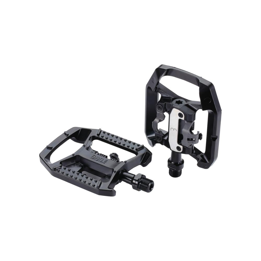 Bbb Pedale Dual Choice Schwarz One Size Schwarz - Vielseitiges Kombipedal Für Klick- Und Stradenschuhe