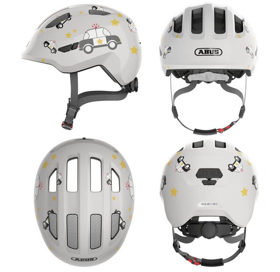 Abus Kinderhelm Smiley 3.0 grey police M 50 bis 55cm