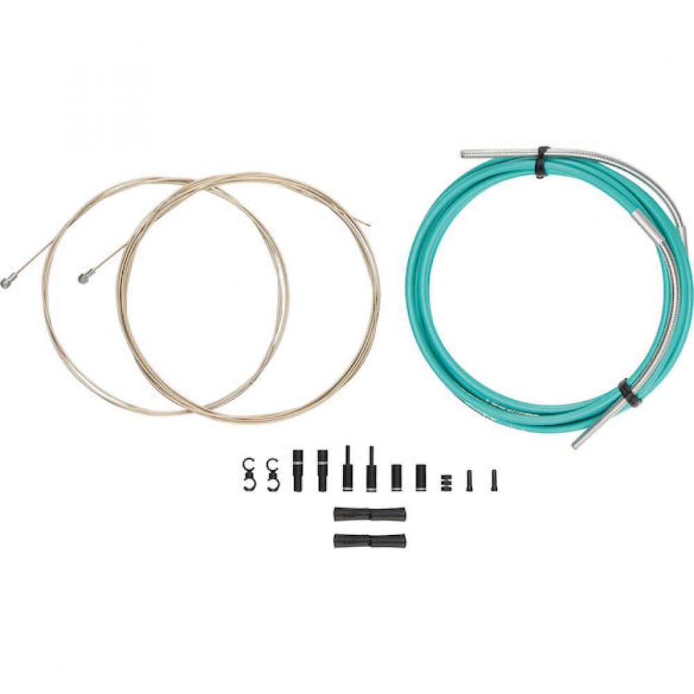 Jagwire Bremszugset Road Pro Standardlänge Bianchi Celeste - präzise Rennrad-Bremsperformance