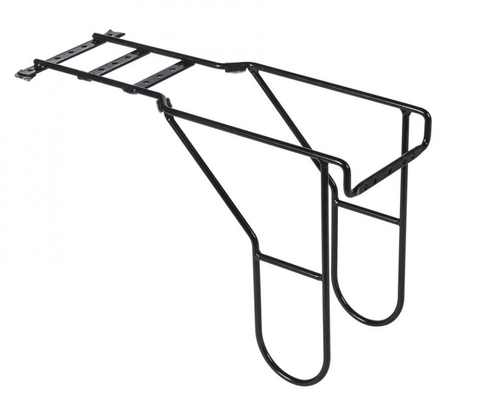 Basil Carrier Extender Gepäckträger-Verlängerung - Adapter - Stahl matt schwarz 41×15×26 cm max. 5 kg Rücklichthalter (50-80 mm)