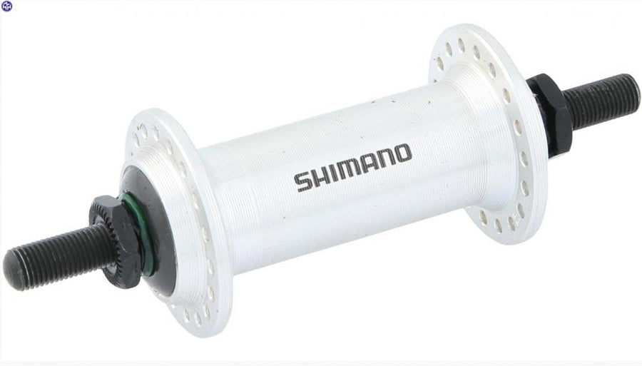 SHIMANO Vorderradnabe HB-TX500 36 Loch Vollachse m. Muttern Silber