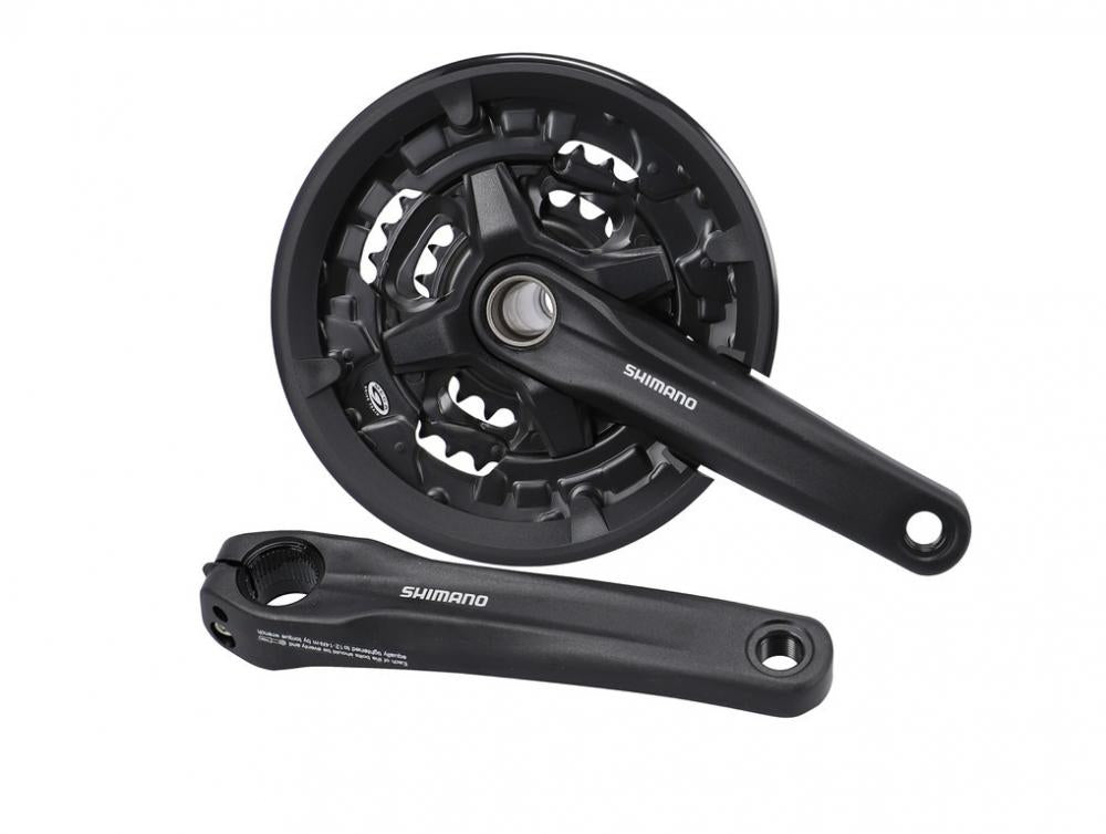 SHIMANO FC-M210-3 Kurbelgarnitur, schwarz, 3-fach MTB, 44-32-22 Zähne, 170 mm Kurbelarme.
