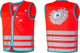 Wowow Sicherheitsweste Crazy Monster Jacket für Kinder Größe S rot