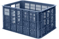 Basil Crate L Fahrradkiste Bluestone 40L Kunststoff Transportkorb für Gepäckträger.
