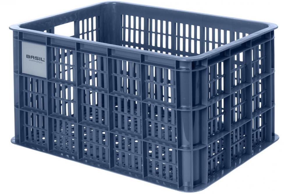 Basil Crate L Fahrradkiste Bluestone 40L Kunststoff Transportkorb für Gepäckträger.