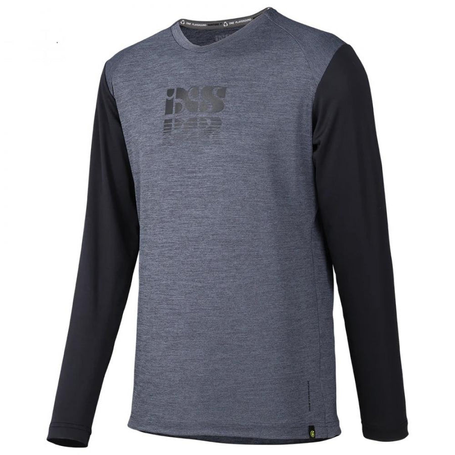 IXS Sports Division iXS Trigger X Kids Jersey KM graphite/black - atmungsaktives Kinder-Bikejersey