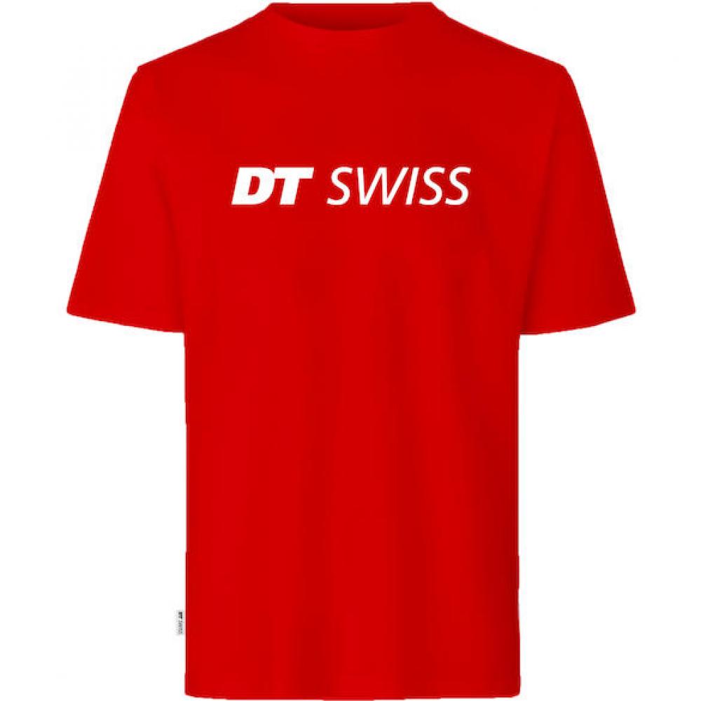 DT Swiss T-Shirt DT SWISS Classic Logo XL Rot - sportliches Unisex Shirt in moderner Ausführung