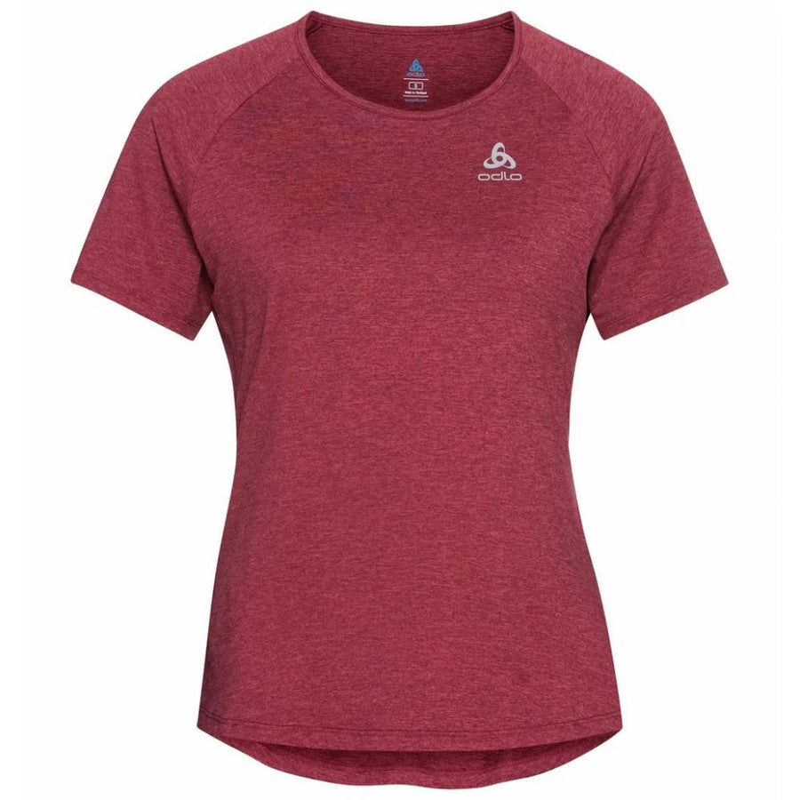 Odlo Women´s T-shirt crew neck s/s RUN EASY holly berry melange Größe M