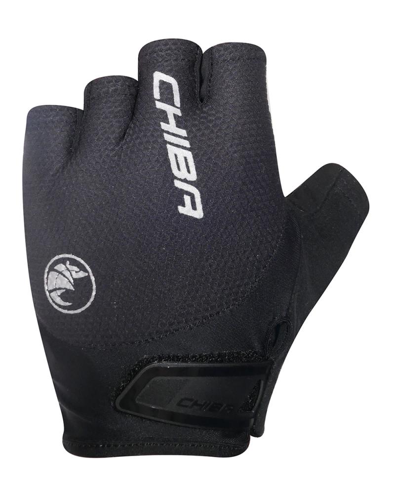 CHIBA Gel Air - kurze Radhandschuhe, Gelpolster, atmungsaktiv, schwarz, S