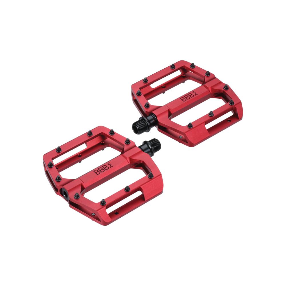 BBB Cycling BBB pedale Enigma 100 x 100mm rot - leichtes Aluminium-Plattformpedal