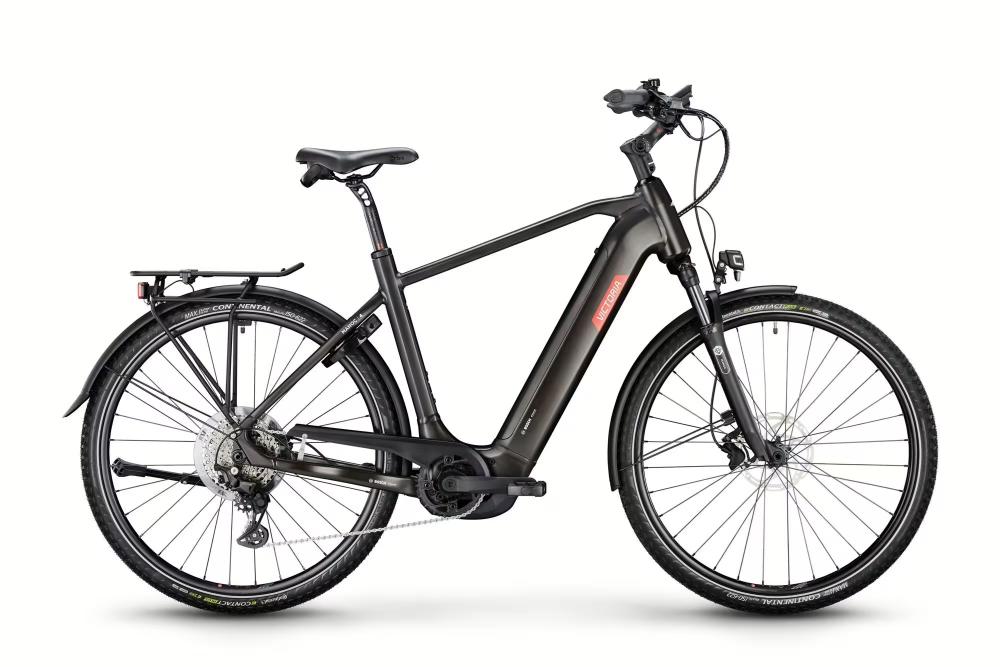 VICTORIA Elektro-Trekkingrad "Manoc 4" (#1), Diamant, 28", warm anthracite matt, 1x10-Gang SHIMANO "Deore", 50 cm / S