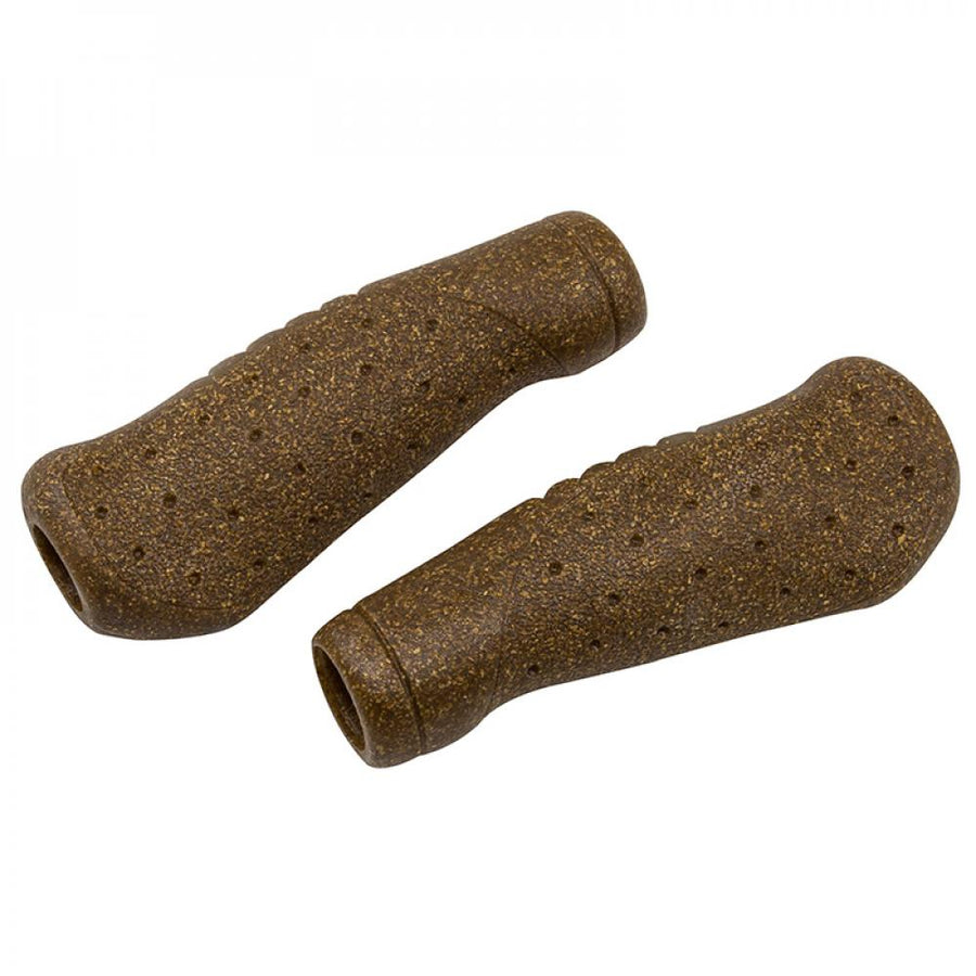 Ergotec Ohio Dura Cork Fahrradgriffe braun, ergonomisch mit Handauflage, für City- und Trekkingräder, 135mm Paar